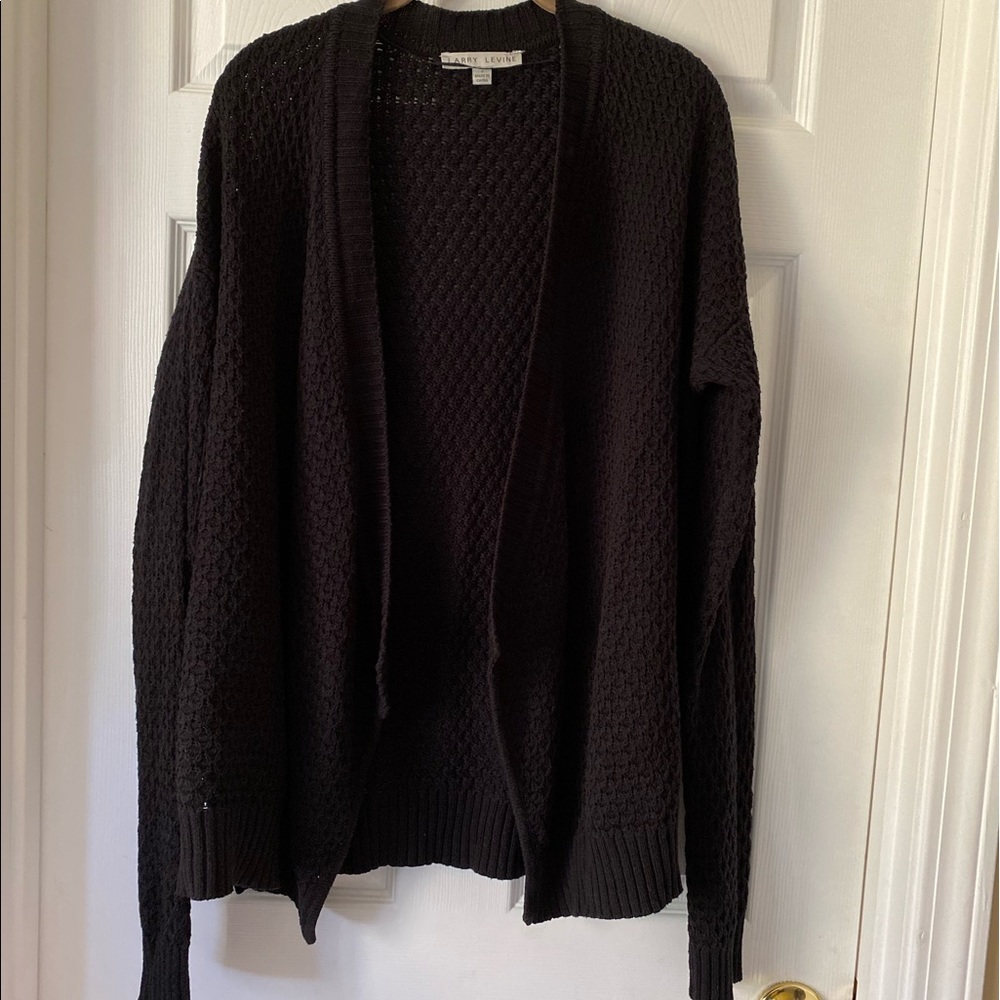 Sz S Larry Levine Black Cardigan